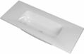 Wastafel INK Reflekt Wastafel Polystone Midden Zonder Kraangat - 1000x400x15 mm - Glans Wit