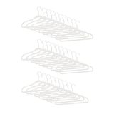 Relaxdays kledinghanger set, fluwelen kleerhangers met broeklat, stropdashouder, draaibaar, 30 stuks, wit