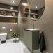 MONDIAZ TURE Toiletmeubel 60x23x50cm army mat Solid Surface Wit