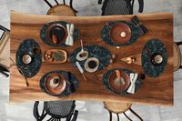 Merkloos Ovale Placemats - Marmer/Graniet Print - 10 stuks