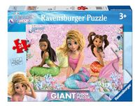 Ravensburger Mermaid Magic Giant Floor Puzzle – 24-Piece Jigsaw Puzzle for Kids Based on Netflix Series Colorful Mermaid Puzzle for Girls Ages 3+ Extra-Large, Easy-to-Grip Pieces
