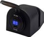 ProRide Chargeur USB C pour voiture 12V 2 ports montage en surface avec interrupteur et wattmètre - 45W - QC3.0 - Ensemble complet - Bleu