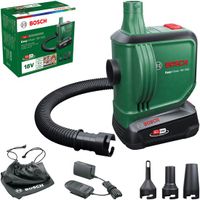 Bosch EasyInflate 18V-500 - Akku-Luftpumpe - Inkl. 1x 18V 2,0 Ah Akku - Ladegerät - 3 Düsen - 50cm Schlauch - Aufbewahrungstasche