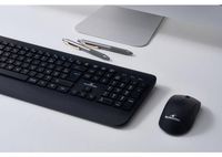 Bluestork Clavier et souris sans fil, 2,4 GHz et Bluetooth, clavier AZERTY, noir