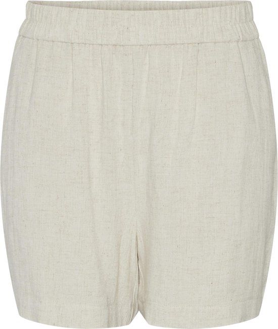 PIECES PCVINSTY HW LINEN SHORTS NOOS BC Women's Shorts - Size XL - Oatmeal