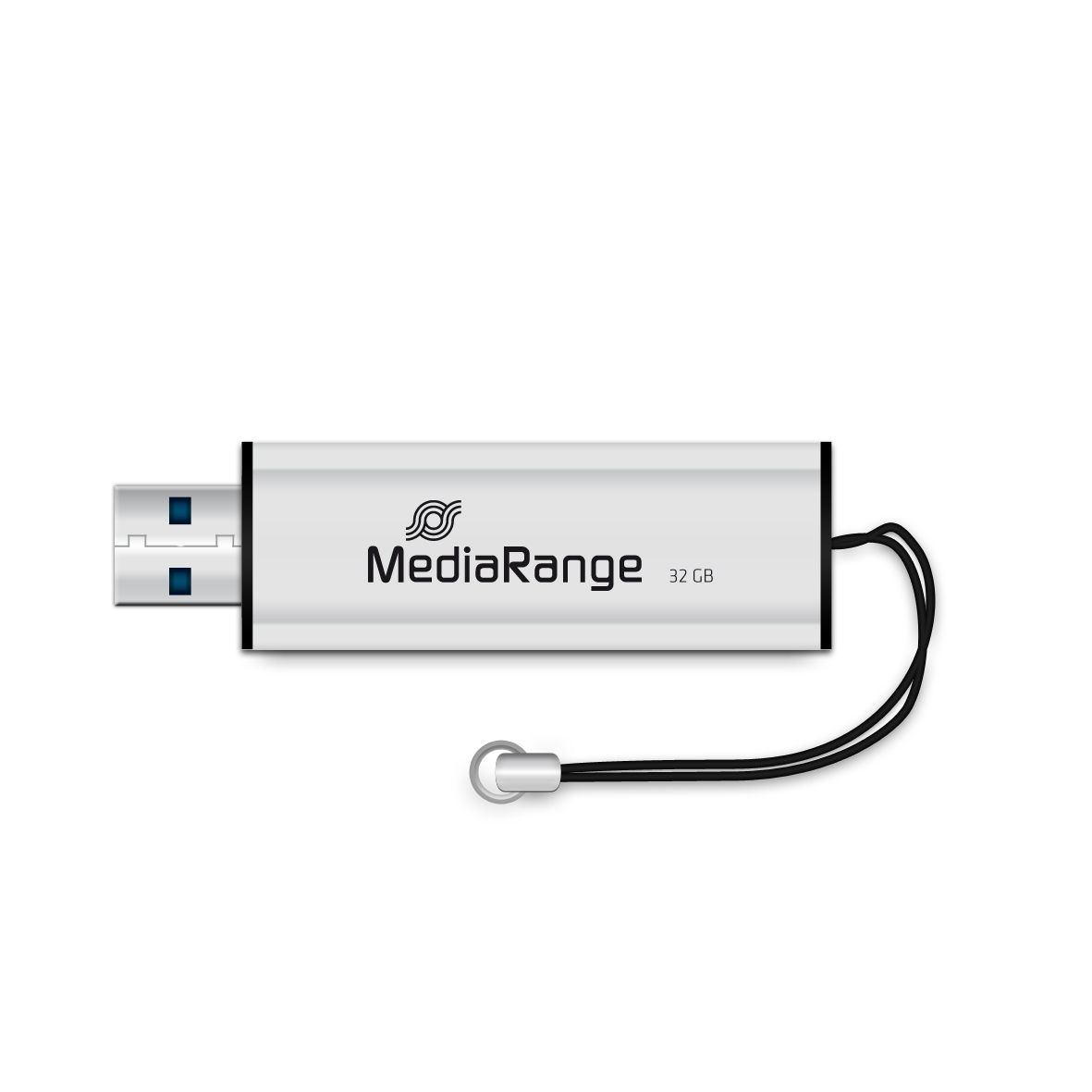 MediaRange MR916 USB-stick - 32GB - USB 3.0 - Zwart/Zilver