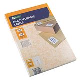 D.RECT Zelfklevende etiketten, universele etiketten (70 x 37 mm op DIN A4), bedrukbaar, zelfklevend, 100 vellen/verpakking 24 etiketten/vellen 2400 stuks, wit