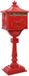 vidaXL - Staande Brievenbus - Rood - 42,5 x 29,5 x 117 cm - Gegoten Aluminium