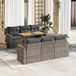 Maison Exclusive - Ensemble de jardin, 7 pièces, avec coussins, gris, en polyrotin
