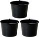 Merkloos / Sans marque Versluis Paint En Non-Paint B.V. Bouwemmers - Set van 3x stuks - Specie emmers - 20 liter - met maatverdeling - Zwart