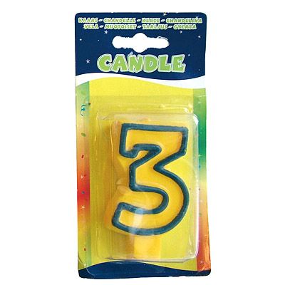 Folat Verjaardagskaarsjes Fun - 3 jaar
