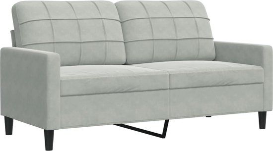 vidaXL Tweezitsbank 140 cm fluweel lichtgrijs