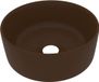 vidaXL Lavabo rond 40x15 cm céramique mat brun foncé