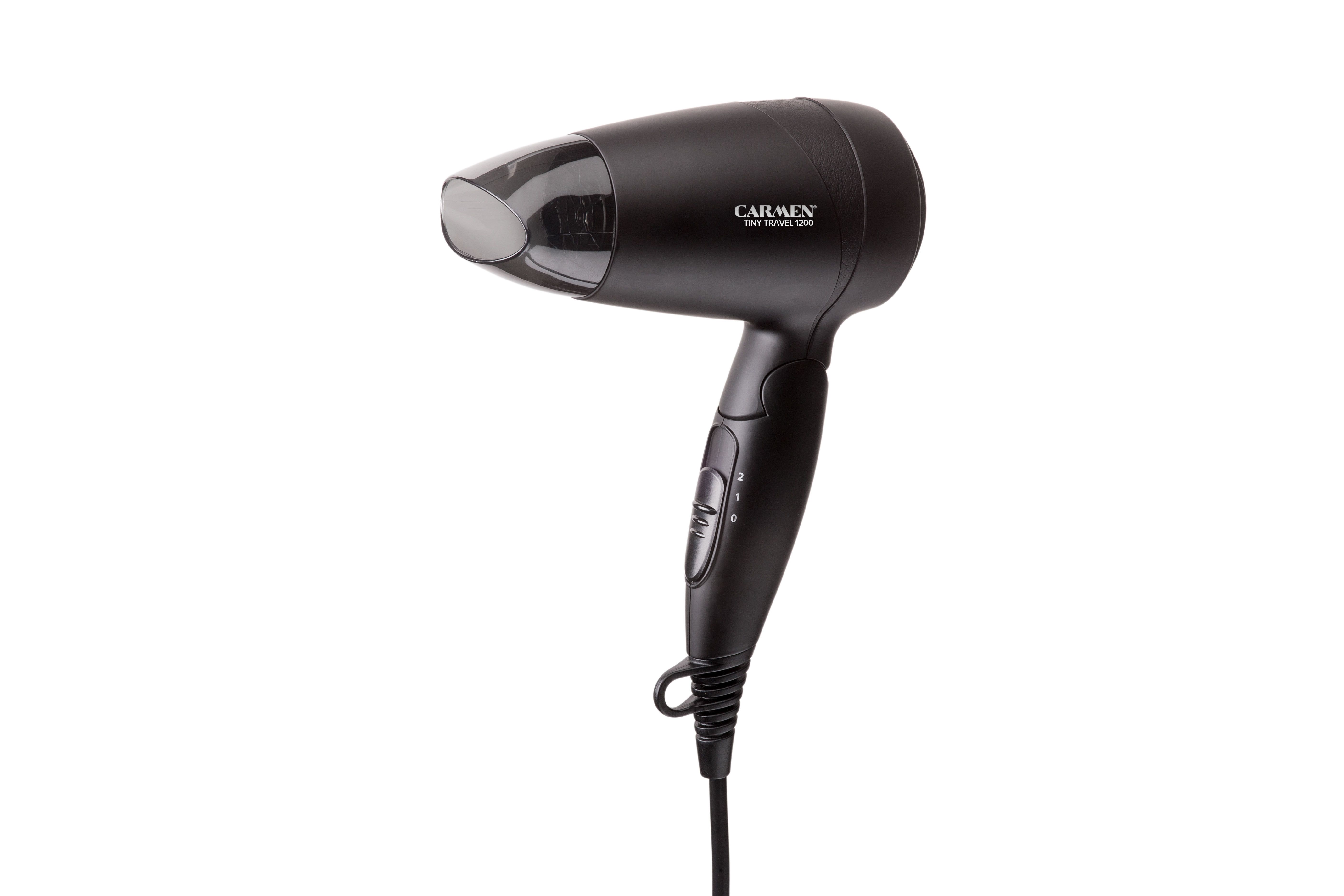 Carmen Tiny Travel 1200W Compact Hair Dryer - Black