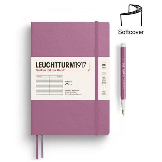Leuchttrum1917 Leuchtturm1917 A5 Medium Notitieboek Softcover ruled Dusty Rose