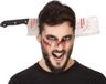 Atosa Halloween/horror verkleed hoofdband - dikke pech - hakmes door je hoofd - kunststof