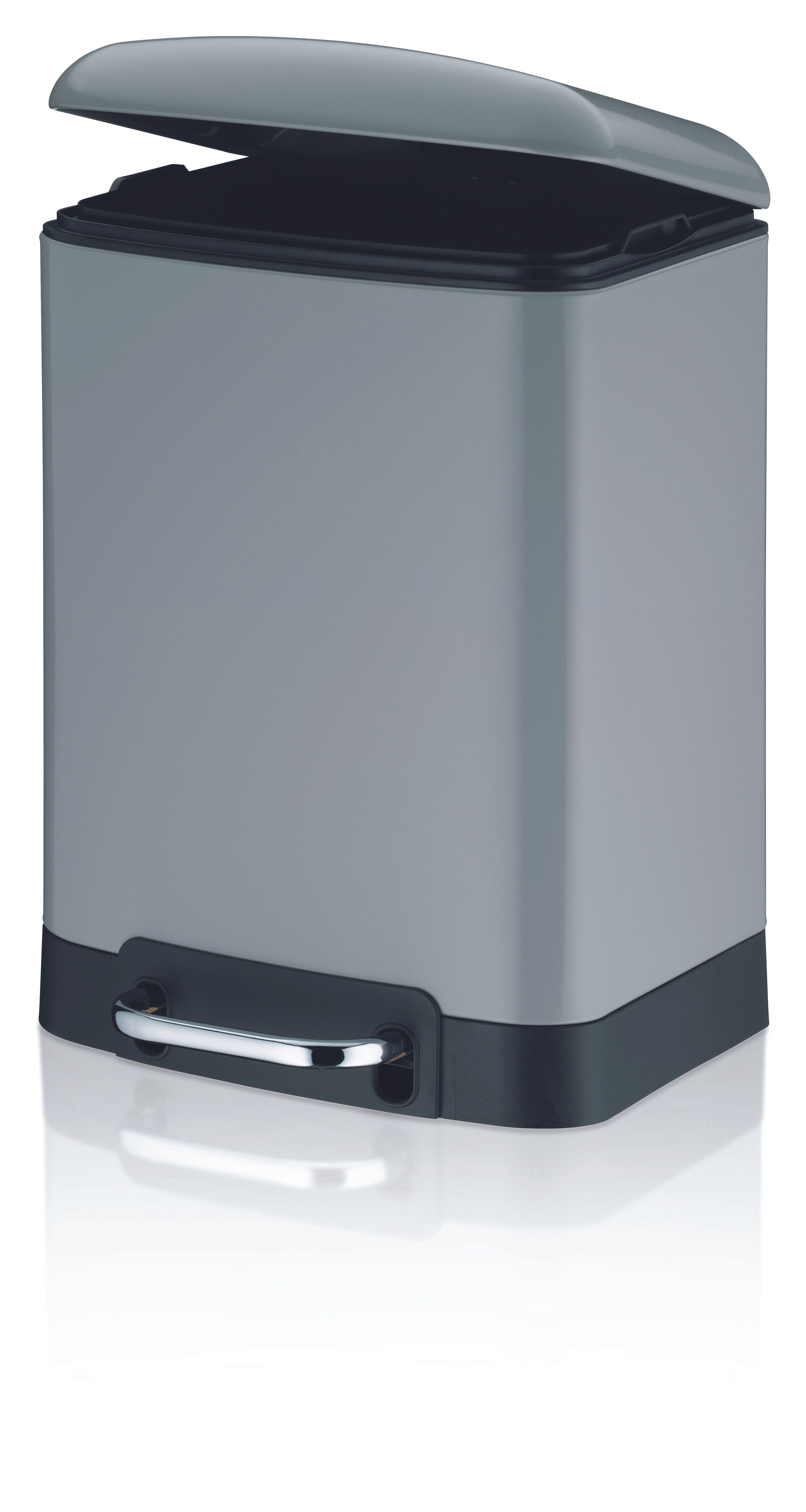 Kela Davino pedaalemmer rechthoek 23x22.5x32.5cm grijs WO22997