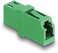 Delock Optical Fiber Coupler LC Simplex female to LC Simplex female APC green