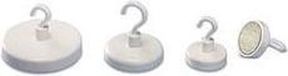 Magnetoplan Magnetische haak (Ø) 47 mm Rond, Met haak Wit 1 stuk(s) 52647