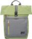 Travelite Basics Rollup Sac à dos – Sac à dos avec compartiment pour ordinateur portable 15,6" Vert/Gris