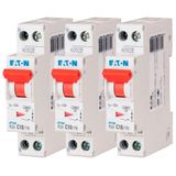 EATON 264744 PLG4-C10/1N – modulaire stroomonderbreker PH/N – wit – rode controller – 1P+N / 10 A – C-curve – schroefverbinding – 3 stroomonderbrekers