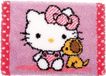 Vervaco Knooptapijt kit Hello Kitty met hondje