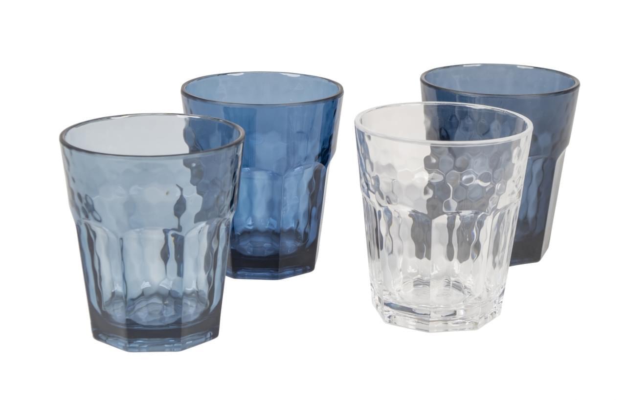 Bo-Camp Limonade glas - Mix & Match - 4 stuks - 200 ml - Blauw