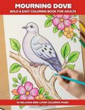 Mourning Dove Coloring Book for Adults and Seniors