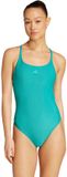 adidas Sportswear Iconisea Geribbeld Badpak met Cups en Dunne Bandjes - Dames - Groen