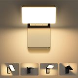 Kingwen Spot extérieur LED 40 W 3000 K IP65 noir, rotatif 360° pliable