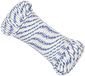 vidaXL Multifunctioneel touw 4 mm 25 m Wit en Blauw PP