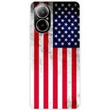 Realme Siliconen hoesje compatibel met Realme C67 4G Amerikaanse vlag