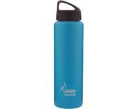 Laken Thermofles dubbelwandig RVS 1 liter - Cyaan