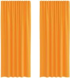 vidaXL - Gordijnen - voile - met - roedezakken - 2 - st - oranje