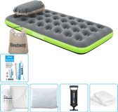 Bestway Luchtbed - 1-Persoons - 99 x 188 x 22 cm - Grijs/Groen