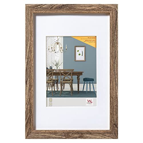 Walther Design EFX130N Fiorito Houten lijst kunstglas, 21x29,7 cm, walnoot