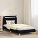 Maison Exclusive Cadre de lit pour enfant avec tête de lit, noir, 90 x 200 cm, avec revêtement en tissu