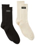 KARL LAGERFELD B.V Set van 2 paar K/Essential logo sokken - Cannoli crème/zwart - één maat