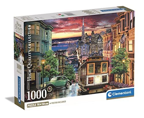 Clementoni Collection-San Francisco-1000 puzzel voor volwassenen, Made in Italy, meerkleurig, 39776