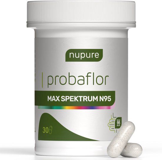 Nupure Probaflor MAX SPEKTRUM N95 - biotica supplementen mix met maar liefst 95 unieke bacteriestammen - 30 capsules