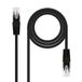 Monkey Ladder Ethernet-netwerkkabel RJ45 Cat.6 UTP AWG24, 100% koper, zwart, 0,5 m