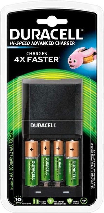 Duracell 5000394114524 Batterijlader AC Zwart