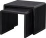 WOOOD Willa Set of 2 Side Tables - Teak - Black - 50x45x40cm