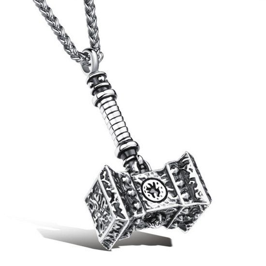 Mendes Jewelry Heren hanger Edelstaal Viking Hammer