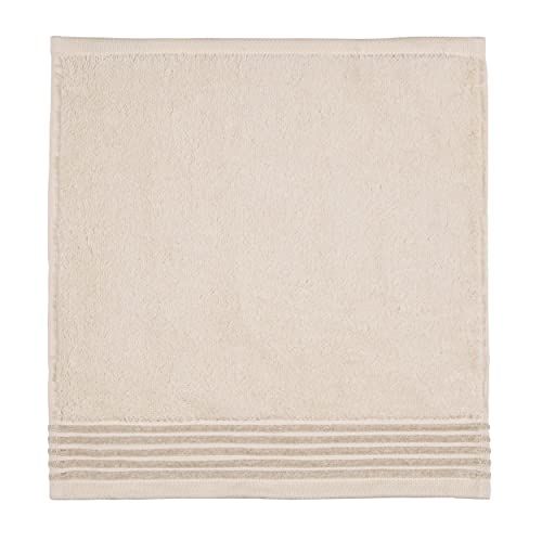 Möve Wellness zeepdoek Uni met chenillebiezen 30 x 30 cm van 100% katoen (Spinair), natuur