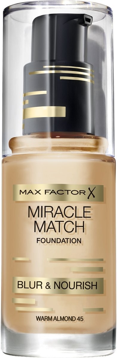 Max Factor Miracle Match Blur & Nour Foundation - 45 Warm Almond