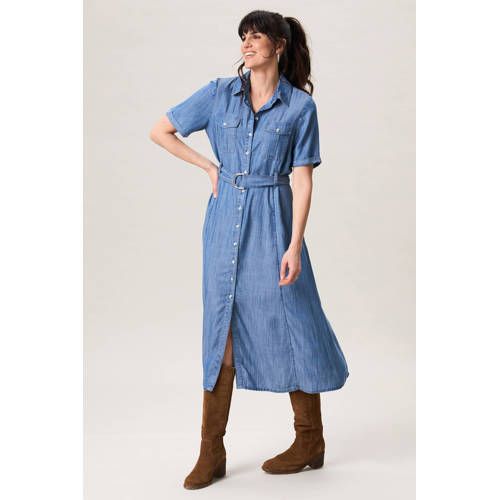 Miss Etam top medium blue denim