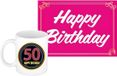 Bellatio Decorations 50 jaar verjaardag koffiemok - zwart keramiek - 300ml