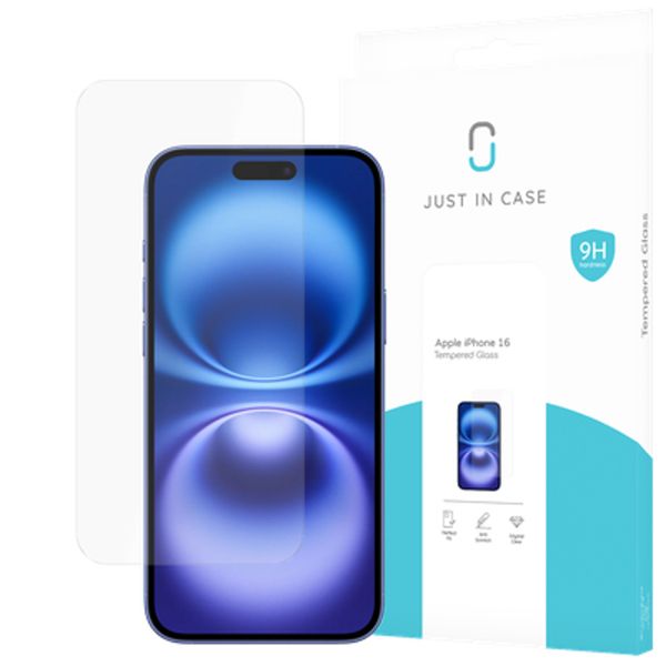 Just in Case Screenprotector Tempered Glas Apple iPhone 16