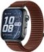 By Qubix Qubix Nylon Ribbelbandje Bruin voor Huawei Watch Fit 5 / 4 / 3